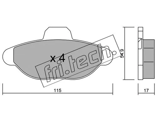 Brake Pad Set, disc brake (139.0)