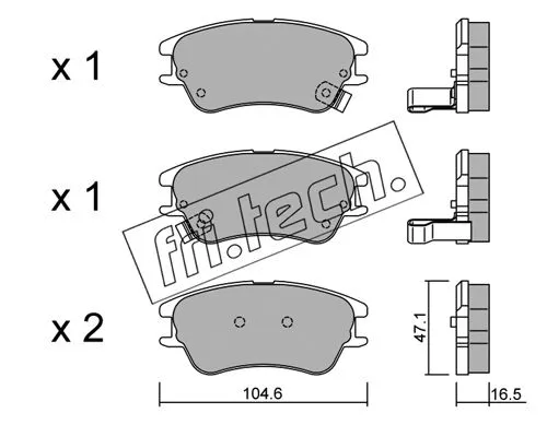 Brake Pad Set, disc brake (518.0)