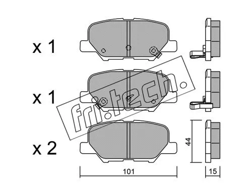 Brake Pad Set, disc brake (1011.0)