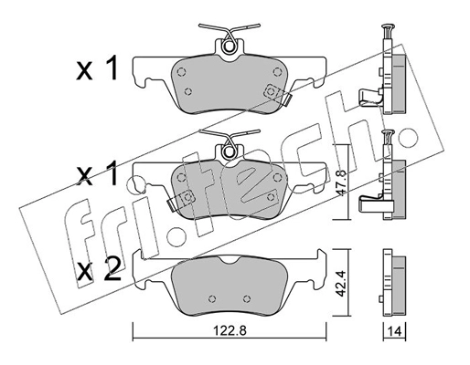 Brake Pad Set, disc brake (1364.0)
