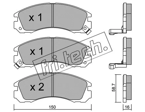 Brake Pad Set, disc brake (136.0)