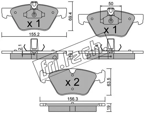 Brake Pad Set, disc brake (261.1)