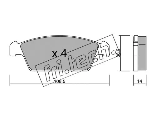 Brake Pad Set, disc brake (376.0)