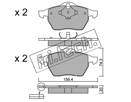 Brake Pad Set, disc brake (188.2)
