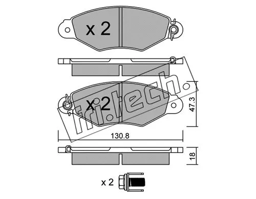 Brake Pad Set, disc brake (262.0)