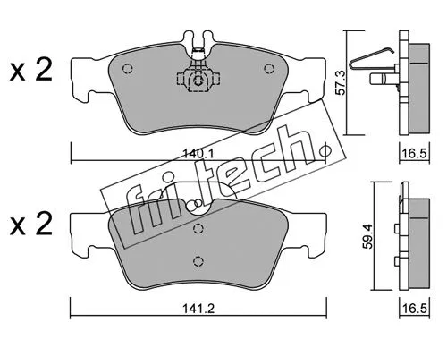 Brake Pad Set, disc brake (584.0)