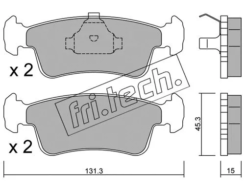 Brake Pad Set, disc brake (435.0)
