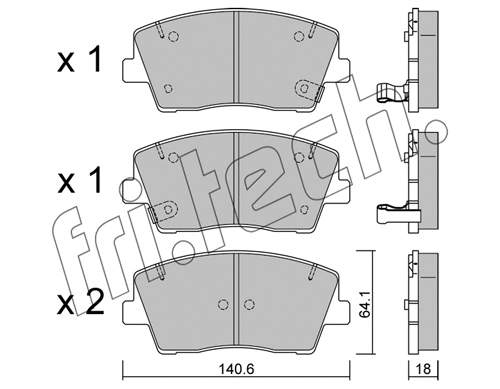 Brake Pad Set, disc brake (1168.0)