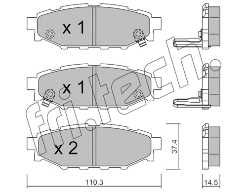 Brake Pad Set, disc brake (780.1)