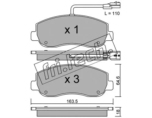 Brake Pad Set, disc brake (915.0)