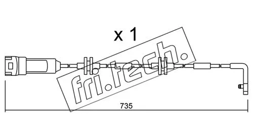 Warning Contact, brake pad wear (SU.144)