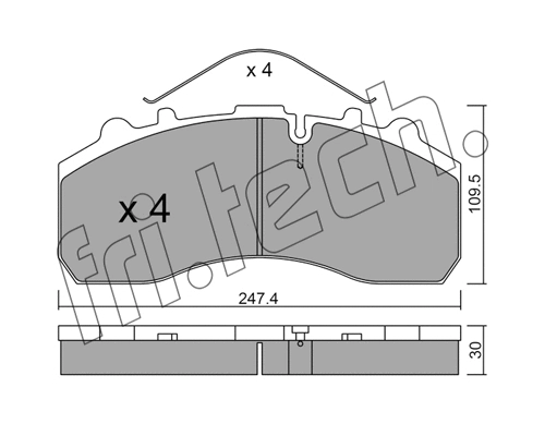 Brake Pad Set, disc brake (601.0)