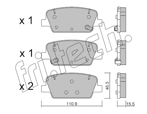 Brake Pad Set, disc brake (1283.0)