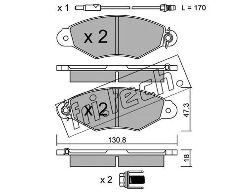 Brake Pad Set, disc brake (262.1)