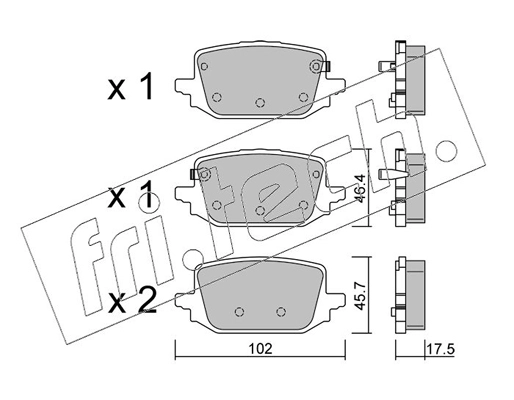 Brake Pad Set, disc brake (1366.0)