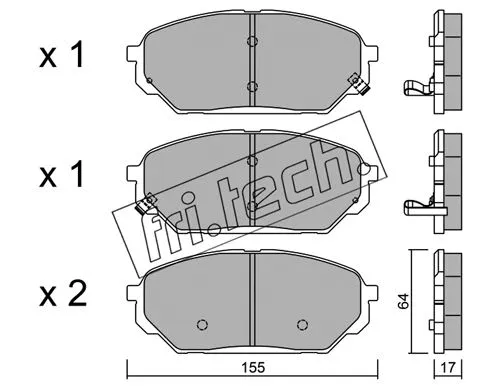 Brake Pad Set, disc brake (1015.0)