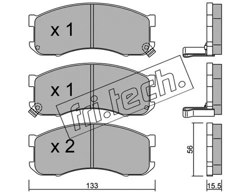 Brake Pad Set, disc brake (409.0)