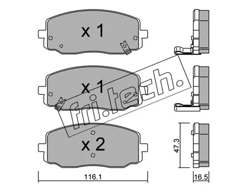Brake Pad Set, disc brake (645.0)