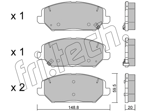 Brake Pad Set, disc brake (1163.0)