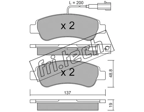 Brake Pad Set, disc brake (726.1)