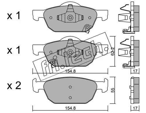 Brake Pad Set, disc brake (883.0)