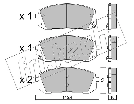 Brake Pad Set, disc brake (1298.0)