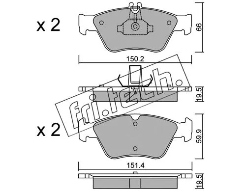 Brake Pad Set, disc brake (228.0)