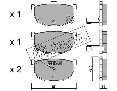 Brake Pad Set, disc brake (371.1)