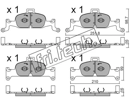 Brake Pad Set, disc brake (1126.0)
