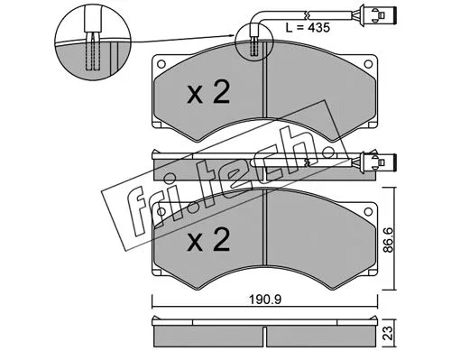 Brake Pad Set, disc brake (595.1)