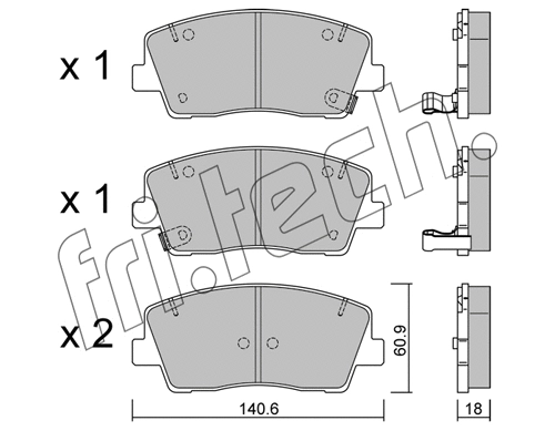 Brake Pad Set, disc brake (1169.0)