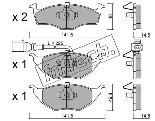 Brake Pad Set, disc brake (354.1)