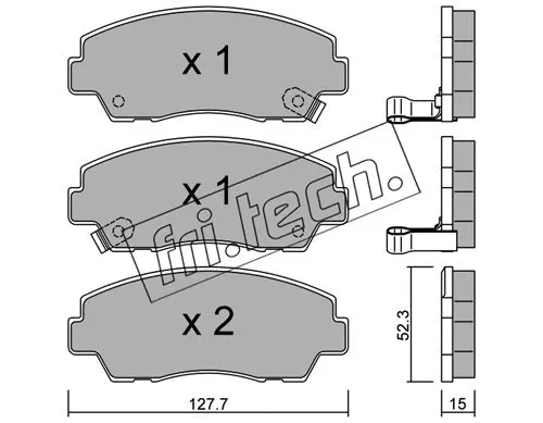 Brake Pad Set, disc brake (292.0)