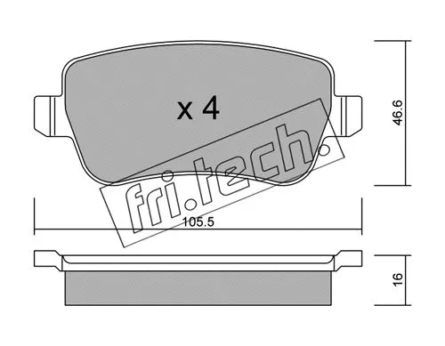 Brake Pad Set, disc brake (722.0)