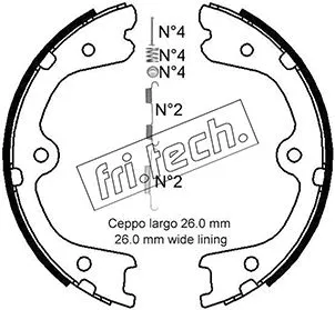 Brake Shoe Set, parking brake (1067.201K)