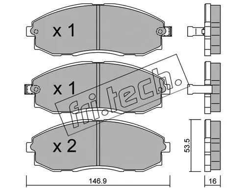 Brake Pad Set, disc brake (306.0)