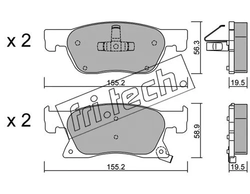 Brake Pad Set, disc brake (1114.0)