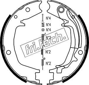 Brake Shoe Set, parking brake (1046.215K)