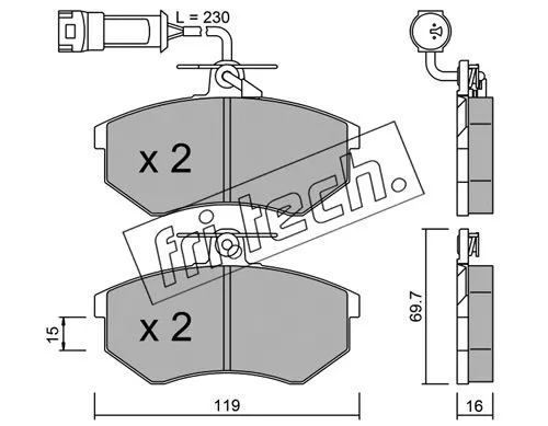 Brake Pad Set, disc brake (151.3)
