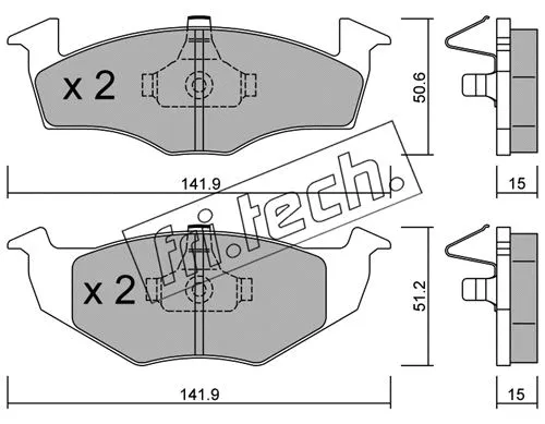 Brake Pad Set, disc brake (215.2)