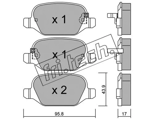 Brake Pad Set, disc brake (333.4)