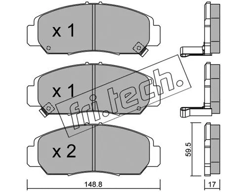 Brake Pad Set, disc brake (478.0)