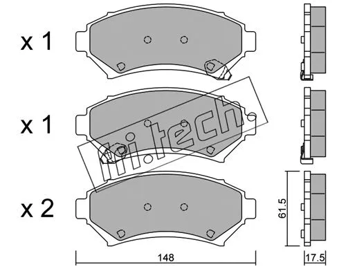 Brake Pad Set, disc brake (712.0)