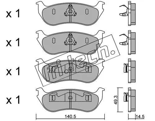 Brake Pad Set, disc brake (703.0)
