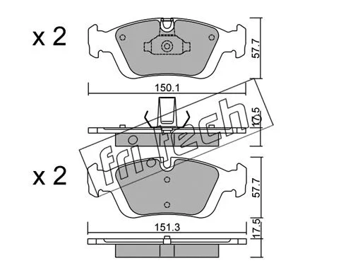 Brake Pad Set, disc brake (321.0)