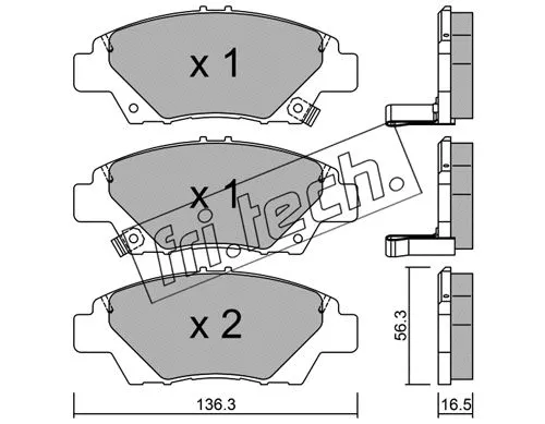 Brake Pad Set, disc brake (882.0)