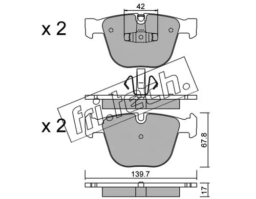 Brake Pad Set, disc brake (789.6)