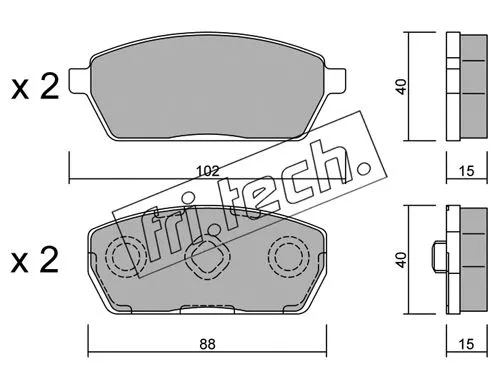 Brake Pad Set, disc brake (454.0)