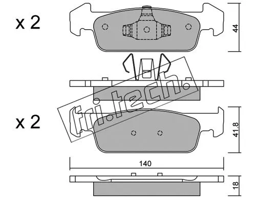 Brake Pad Set, disc brake (991.1)