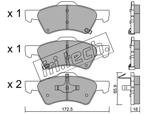 Brake Pad Set, disc brake (639.0)